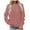 Pink, variant on Womens Casual Tops Women's Solid Color Sweatshirt Women's Casual Crewneck Print Sweatshirt Fashionable Pullover Hoodie Top For Daily Wear