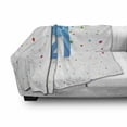 thumbnail image 3 of 21st Birthday Soft Flannel Fleece Throw Blanket, Party Themed Happy Birthday Celebration Words on Colorful Background, Cozy Plush for Indoor and Outdoor Use, 70" x 90", Multicolor, by Ambesonne, 3 of 6