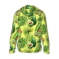 thumbnail image 3 of Kll Kiwi And Avocado Print Men'S Women’s Upf 50+ Sun Protection Outdoor Hoodie Jacket Long Sleeve Fishing Hiking Performance Shirt- Small, 3 of 8