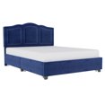 thumbnail image 1 of Modern Velvet 60" Queen Platform Bed with Storage Drawers in Grey, 1 of 7