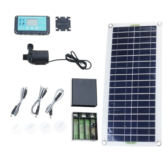 WINDLAND 100W Solar Panel Water Pump 5m Lift Energy Storage Box Garden Fountains Set