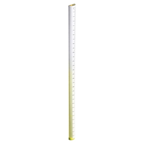 Uxcell Acrylic Clear Straight Rulers 30cm Metric Transparent Gradient Three-Dimensional Plastic Ruler Magnifying Glass Arc Measuring Tool for Office, Yellow