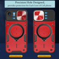 thumbnail image 3 of for iPhone SE Case 2020 2022/iPhone 8 Case/iPhone 7 Phone Case,Metal Stand Ring Holder,Lens Protector,Slim Bumper Full Protection Shockproof Hard Cover for Women Men (Red), 3 of 14