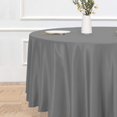 thumbnail image 2 of LAICAIW Round Tablecloth-120 Inch-Water Resistant Spill Proof Washable Polyester Table Cloth Decorative Fabric Table Cover for Dining Table, Buffet Parties and Camping, Light Grey, 2 of 7