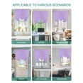 thumbnail image 5 of Purple Tie Up Curtains for Windows 45 Inch Length Balloon Curtains Kitchen Adjustable Balloon Window Shade Modern Pure Lavender Purple Tie Up Valance Bathroom Curtain Window 34"x45", 5 of 6