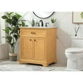 thumbnail image 2 of Elegant Decor Americana 30" Aluminum MDF Single Bathroom Vanity in Natural Wood, 2 of 8