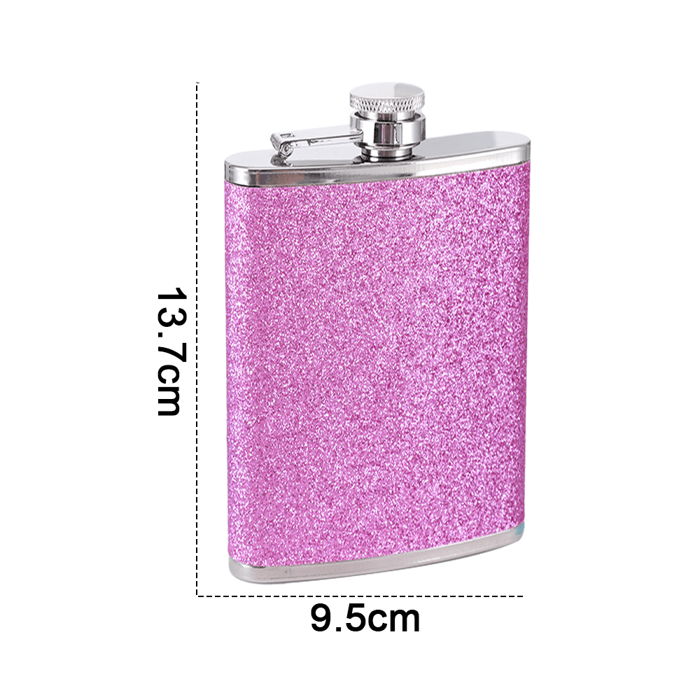 Top Shelf Flasks 6oz Pearlized Painted Hip Flask Assorted Colors Purple