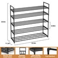 5 Tiers Shoe Rack Tall Shoe Organizer Shoe Storage Vertical Shoe Shelf