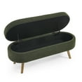 thumbnail image 5 of Storage Ottoman Bench End of Bed for Bedroom,Upholstered Entryway Shoe Seat Bench with Storage, Modern Cute Padded Blanket Chest Stool Foot Rest for Living Room, Window Seating, 5 of 9