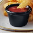 thumbnail image 4 of Truecraftware - Set of 12- Plastic 1-1/2 oz. Smooth Ramekin Black Color- Individual Condiments Ramekins Portion Dipping Sauce, 4 of 6
