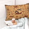 thumbnail image 4 of Honeii Brown Mushrooms Print Pillow Cases,Plush Throw Pillow Covers,Decorative Pillowcase for Sofa, Couch, Living Room-14"x20", 4 of 6