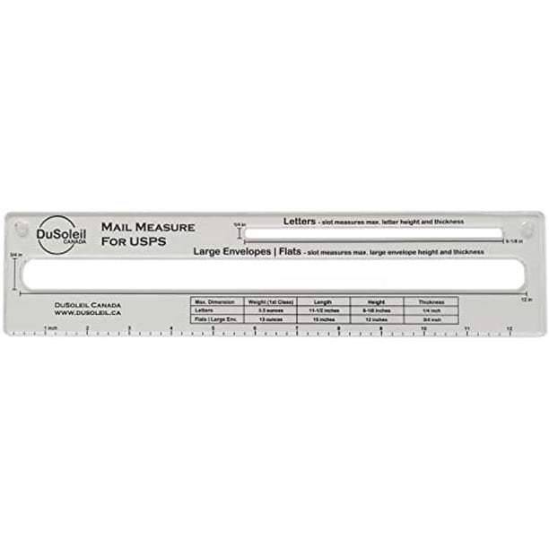 USPS Shipping Template, Mail Measure, Mail Sizer, Slot Template, Letter