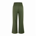 thumbnail image 5 of Women'S High Waist Wide Leg Pants Summer Flowy Beach Casual Pants with Pockets Dark Green L, 5 of 8
