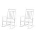 thumbnail image 2 of FODINGHILL Outdoor Rocking Chair Set of 2,HDPE All Weather Patio Rocking Chair for Porch Garden Deck,White, 2 of 11