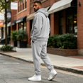 thumbnail image 4 of TOMVIGX Mens Track Suits 2 Piece Set Solid Zip up Hoodie & Drawstring Joggers Trendy Casual Athletic Sweatsuit Outfits, 4 of 6