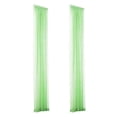 thumbnail image 2 of 2 Pieces Rod Pocket Sheer Curtains Light Blocking for Bedroom and Patio Door Window Treatment Home Decor 32x80Inch Green, 2 of 4
