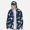 thumbnail image 2 of Fotbe Party Shark Cute Chaqueta con Protección Solar UPF 50+ para Hombre y Mujer, Camisa con Capucha y Bolsillos-Small, 2 of 7