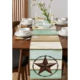 thumbnail image 2 of Hokiten Table Runners 72 Inches Long Dress Scarves, Beige Sage Green Texas Star Farmhouse Kitchen/Dining Table Runner, Coffee Tablerunners, Vintage Stars Wooden 13x72 Inch, 2 of 7