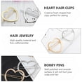 thumbnail image 4 of Luxshiny 4Pcs Hollow Heart Bobby Pins in Assorted Color Alloy for Stylish Hair Jewelry and Events, 4 of 8