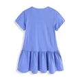 thumbnail image 2 of Bellafa Toddler Girl Casual Summer Cotton Dress Little Girls Ruffle Bottom Applique Short Sleeve Dresses 2-7 Years, 2 of 7