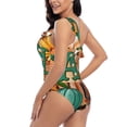 thumbnail image 4 of Goofa Happy Fall Y'All Pattern Women's One Piece Swimsuits Tummy Control Bathing Suits Asymmetric One Shoulder Swimwear-Medium, 4 of 6