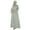 A-Light Green259, variant on Women's Floral Lace Applique Abaya Dress Long Sleeve Loose Fit Modest Maxi Gown Light Green M
