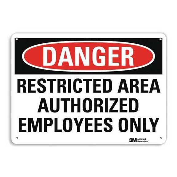 Lyle Danger Sign,10 in x 14 in,Aluminum U3-1952-RA_14X10