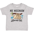 thumbnail image 3 of Inktastic My Meemaw Loves Me with Sloth and Hearts Boys or Girls Toddler T-Shirt, 3 of 5