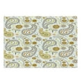 thumbnail image 1 of Sunflower Cutting Board, Floral Pattern with Sunflowers and Paisley Vintage Boho, Decorative Tempered Glass Cutting and Serving Board, Large Size, Orange Yellow White, by Ambesonne, 1 of 1
