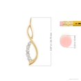 thumbnail image 3 of ANGARA Lab Grown Diamond Infinity Swirl Journey Pendant for Women in 14K Yellow Gold (Size-1.9mm| Color-F-G| Clarity-VS) | Anniversary, Jewelry Gift for Women | Lab-Grown Diamond Necklace, 3 of 5