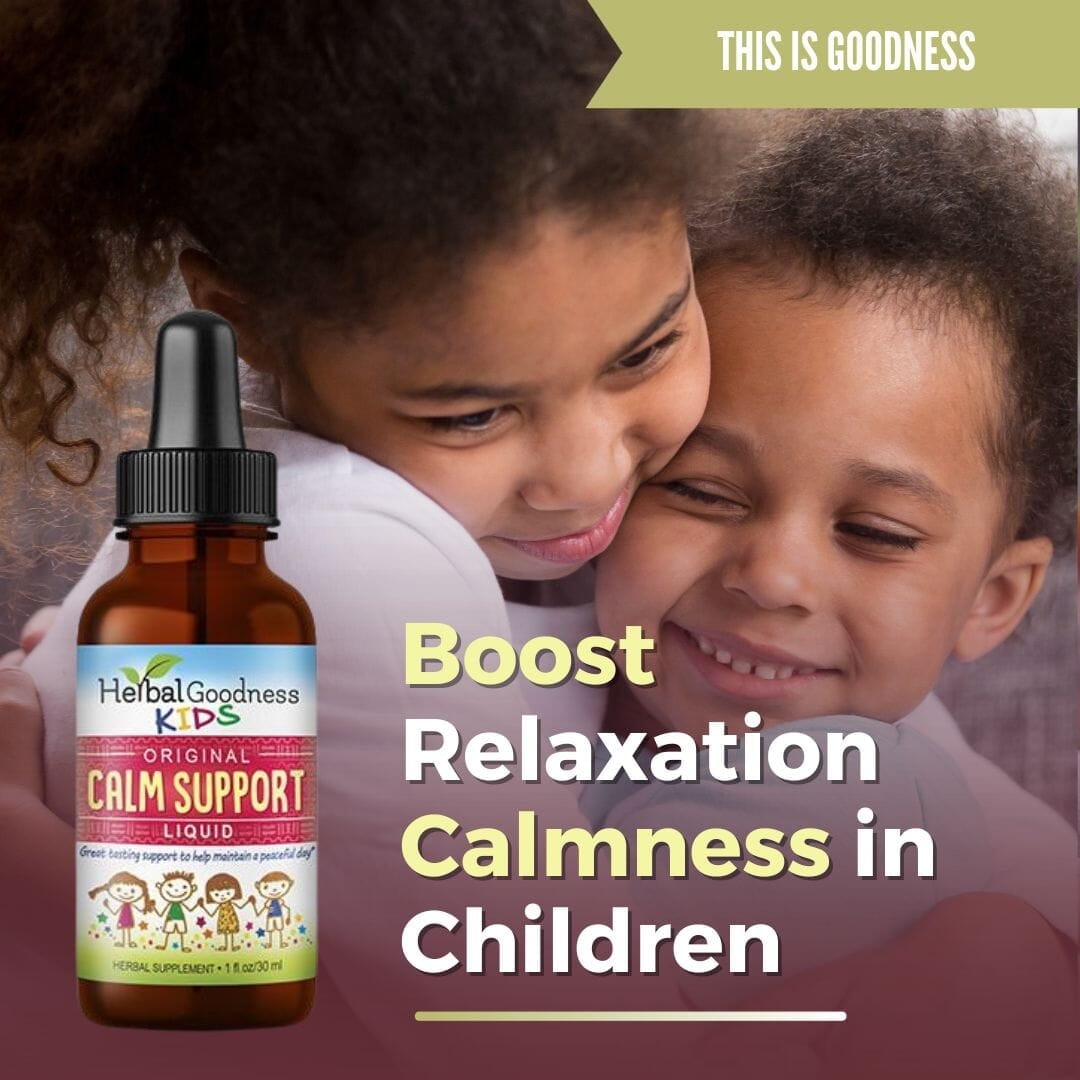 Kids Calm Support Liquid Extract 1fl.oz - Kids Multivitamin, Magnesium Glycinate, Ashwagandha Root, Toddler Supplement for Relaxation - Herbal Goodness