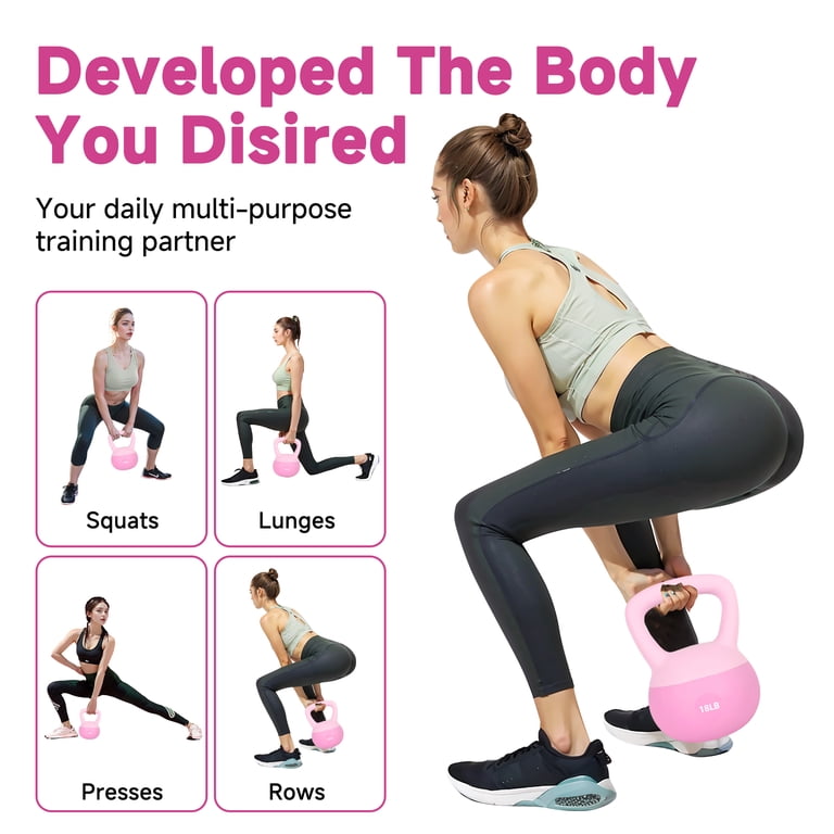Soft Punk Color LeikeFitness, Soft Kettlebells, Pink, Home Workout - Walmart.com