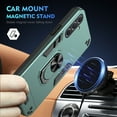 thumbnail image 2 of Phone Case for Samsung Galaxy A55 Hybrid Case with Ring Kickstand, Heavy Duty Protection Armor Case with Comfortable Grip Support Magnetic Car Mount for Samsung Galaxy A55 - Darkgreen, 2 of 7