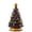 Black, variant on 12" Hand Painted Ceramic Christmas Tree - Seafoam Snow Flocked, 100 Multi-Color Lights, 2 Star Toppers