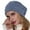 Blue, variant on Womens Double Layer Cotton Knitted Beaded Pullover Hat Winter Warm Wool Cap