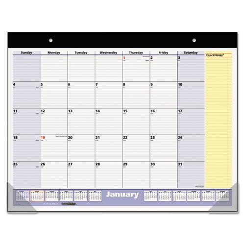 QuickNotes Desk Pad, 22 x 17, 2019