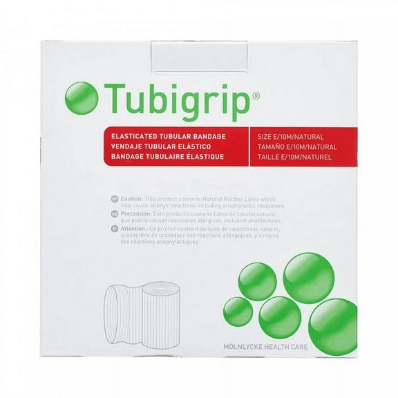 Tubigrip - Multi-purpose Elasticated Tubular Bandage, Large Arm/Medium Ankle/Small Knee, Standard Compression, Size D (3 Inches x 1 Yard), Natural, 1 Count