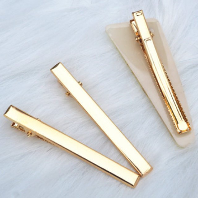 Pinzas para el cabello, pinzas para el cabello DIY, horquillas con perlas, accesorios para el cabello para niñas y mujeres(Dorado)(5 piezas)
