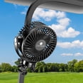 thumbnail image 1 of Ventilador Recargable para Carrito de Golf 12000mAh con 3 Velocidades y Temporizador, 1 of 9