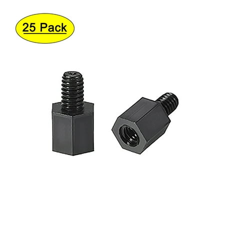 

M4x6mm+6mm Male to Female Hex Nylon Spacer Standoff 25pcs
