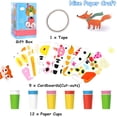 thumbnail image 4 of VONTER Fashion Paper Crafts and Arts Kit 12 Pack Animal Preschool Crafts Toys for Toddler Kids, 4 of 7