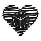 thumbnail image 1 of Reloj de pared con forma de corazón, moderno, decorativo, silencioso, acrílico, analógico, grande Negro, 1 of 9