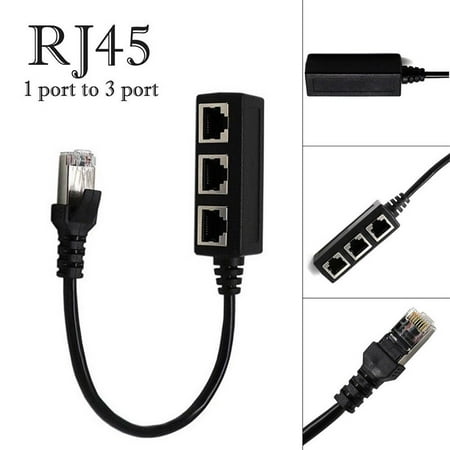 Cable Ethernet Splitter - Splitter Ethernet RJ45 Cable Adapter 1 Male To 3 Female Port LAN Network Plug