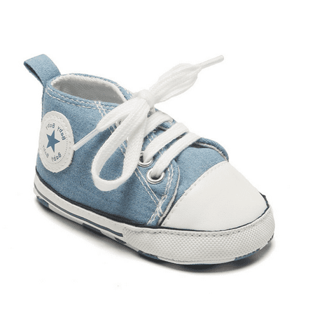 

Puloru Baby Daily Unisex Shoes Soft Sole Anti-Slip Newborn Canvas Sneakers