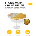 thumbnail image 2 of nqOlkjepod Yellow Coastal Beach Round Tablecloth, Fitted Table Cover with Elastic for 45"-54" Round Tables, Farmhouse Simple Sea Waves Lines Table Cloth Outdoor Dinning Party Waterproof Tablecloths, 2 of 6