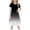 Black, variant on Girls Gradient Ombre Color Short Sleeve Swing Dress, 200G Polyester Cotton-Like Stretch Jersey Round Neck Casual A-Line Summer Dress(Wine130)