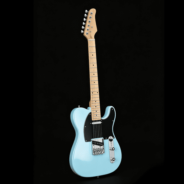 Maple Fingerboard Electric Guitar SS Pickup, Transparent Sky Blue