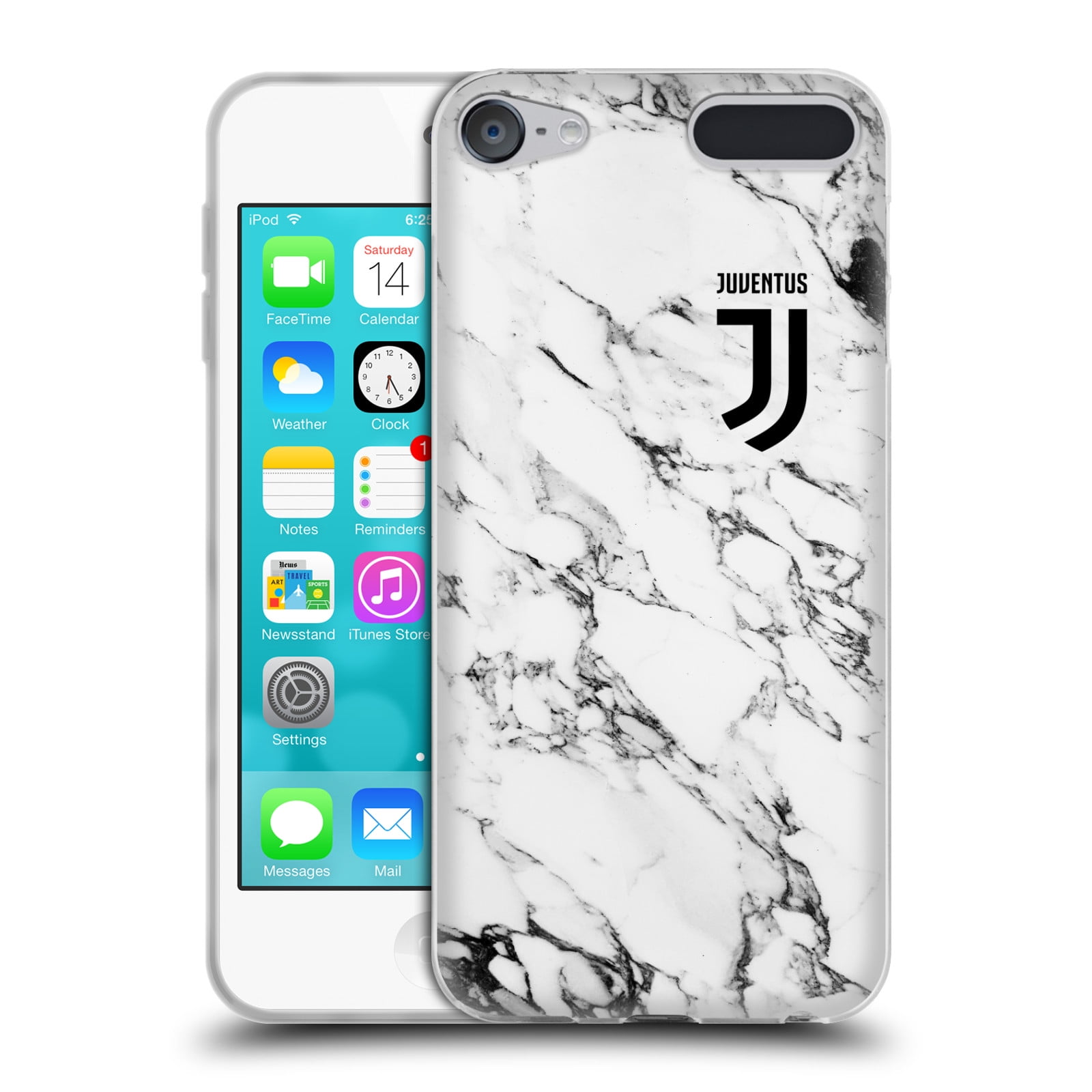 Official Juventus Football Club Black 2017//18 Marble Soft Gel Case for Apple iPod Touch 6G 6th Gen