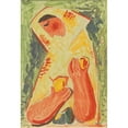 thumbnail image 2 of Mikuláš Galanda 14x18 Black Ornate Wood Framed Double Matted Museum Art Print Titled - Woman with Fruits (1937-1938), 2 of 5