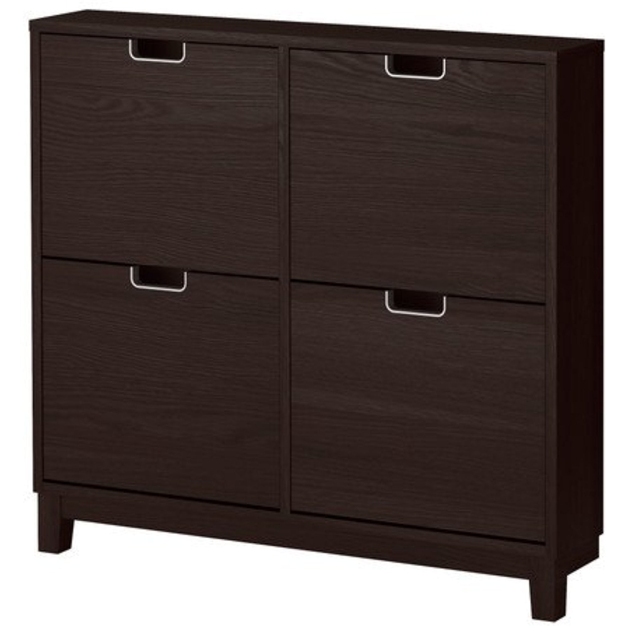  Ikea Stall Shoe Cabinet  With 4 Compartments Black Brown 